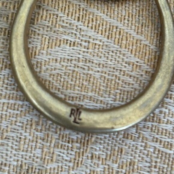LAUREN RALPH LAUREN Antique Bronze Double Circle EARRINGS - Picture 7 of 9